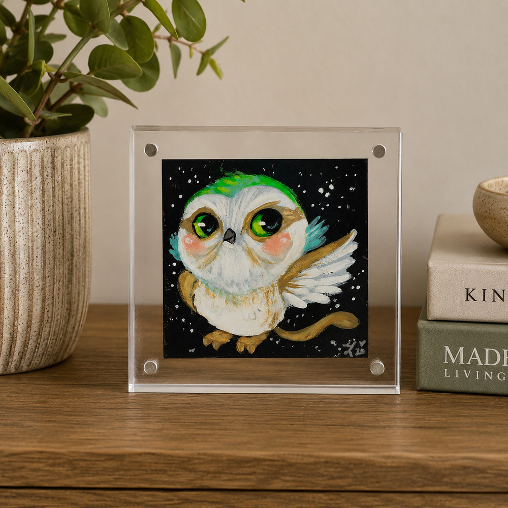 Original Framed Convor Acrylic Painting | Morai Star Wars Fan Art